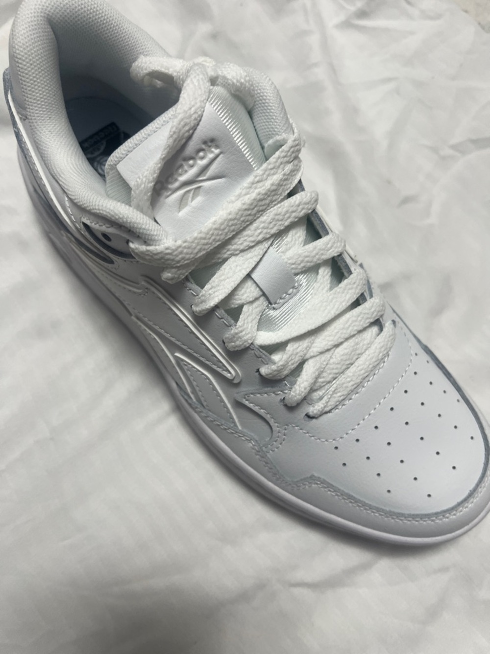 Reebok Men's White Low-Top Leather Sneakers